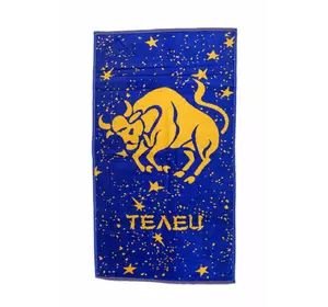Рушник велюровий Home Line "Зодіак Телець" (синьо-жовті), 50х90см 117287 Рушник велюровий Home Line "Зодіак Телець" (синьо-жовті), 50х90см 117287