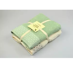 Набір махрових рушників 2 шт. Home Line (кремово-фісташковий), 68х128см 128200 Набір махрових рушників 2 шт. Home Line (кремово-фісташковий), 68х128см 128200