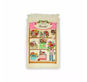 Рушник велюровий кухонний Home Line "Квіти у горщику" 40х60см 138315 Рушник велюровий кухонний Home Line "Квіти у горщику" 40х60см 138315