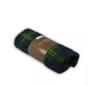 Плед флісовий "Полар" (клітинка синьо-зелена) 130х160см 124647 Плед флісовий "Полар" (клітинка синьо-зелена) 130х160см 124647