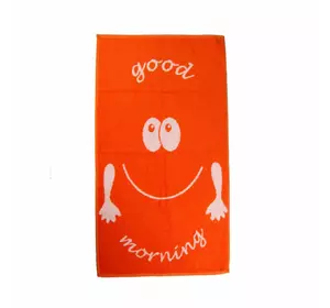 Рушник махровий Home Line "Smile good morning" (помаранчевий), 70х140см 112137 Рушник махровий Home Line "Smile good morning" (помаранчевий), 70х140см 112137
