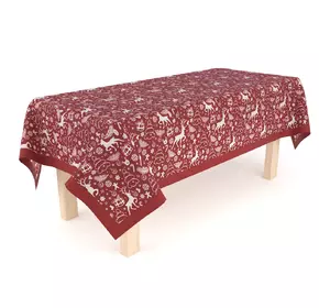 Скатертина кухонна (червоний)  140х220см 159432 Скатертина кухонна (червоний)  140х220см 159432