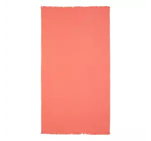 Рушник махрово-тканий пляжний "Plain" з бахромою (кораловий) 90х160см 163177 Рушник махрово-тканий пляжний "Plain" з бахромою (кораловий) 90х160см 163177